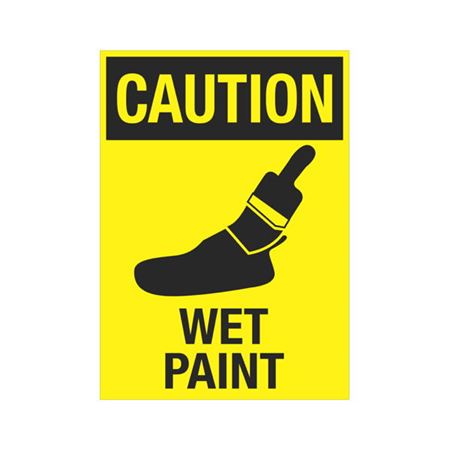 Caution Wet Paint 10" x 14" Sign